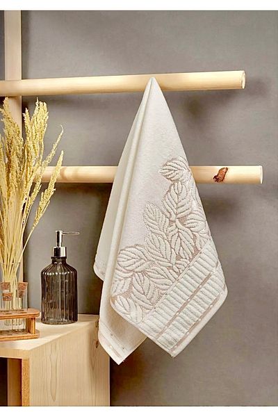SHUMİNA 2-Piece Dowry / Casual / Gift Velvet Gold Jacquard 50X90 cm Hand Face Towel