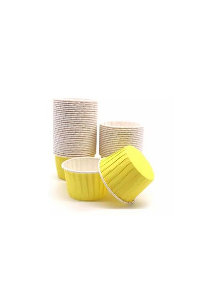 Ambalaj Evi Yellow Muffin Cup - 25 Muffin and Souffle Baking Capsules