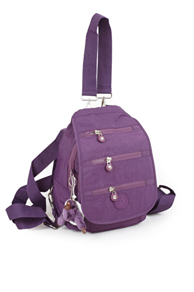 İMAKS Purple Crinkle Αδιάβροχο Casual Hand Shoulder and Backpack - Πολλαπλών ...