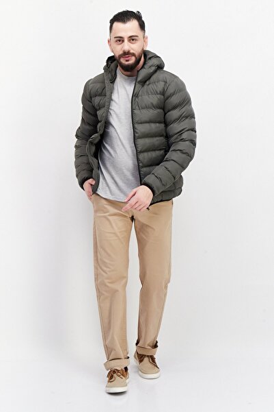 French Connection Men Solid Long Sleeve Puffer Jacket, Olive