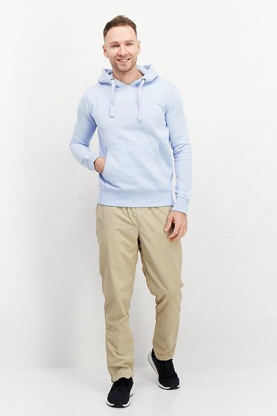 French Connection Men Brand Logo Front Pocket Fleece Sweatshirts, Baby Blue