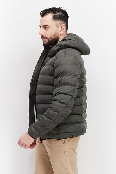 French Connection Men Solid Long Sleeve Puffer Jacket, Olive