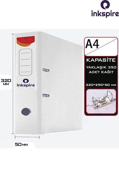 inkspire 1Pcs Narrow Office Folder - with Ring, Plastic Paperwork File Organizer Locked Pp