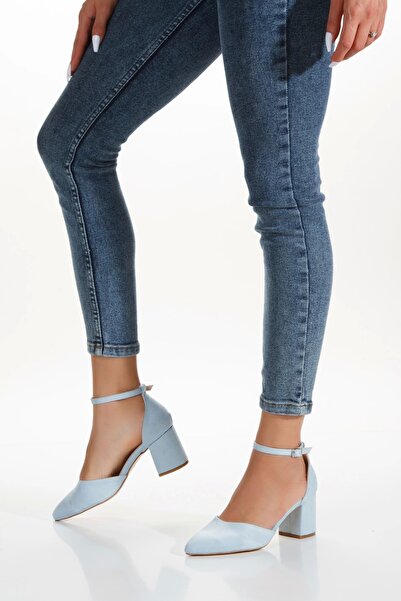 MFT AYAKKABI Kadın Kısa Topuklu Günlük Ayakkabı Bebe Mavi