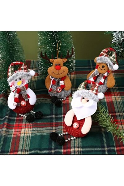 PİRAMİGO Noel süslemesi seti - Noel Baba, Kardan Adam, geyik ve ayı süsleri