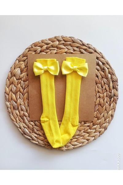 Panowill Design Baby Girl Satin Bow Knee High Socks Baby Special Day Party Socks