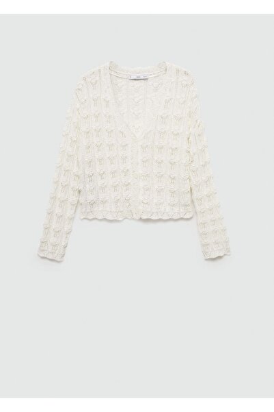 MANGO Woman Kroşe triko hırka