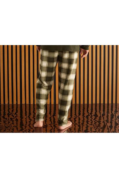 Pijaman Men's Plaid Patterned Pocket Fleece Single Bottom