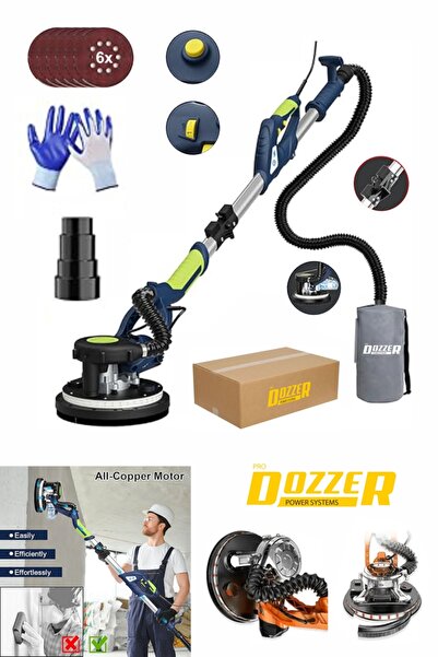 Genel Markalar 360'ledli 850w Pro Alçıpan Duvar Zımpara Makinası Toz Emmeli T...