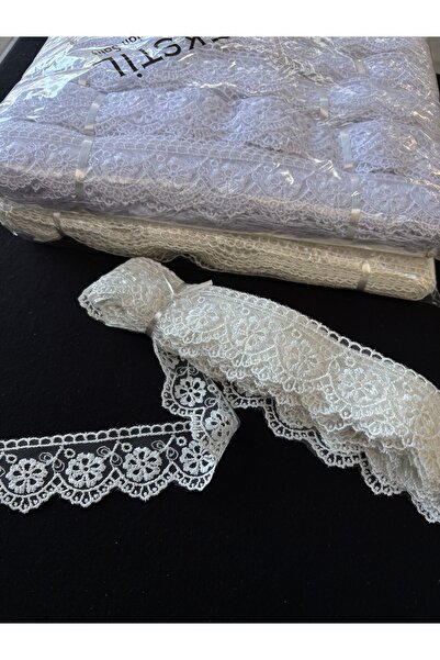 Butik Papatya Güpür piyasa desen brode dokuma imza tekstil 3 cm en 9 cm boy