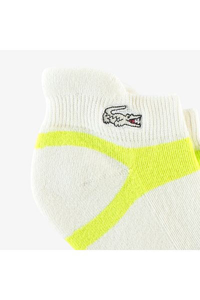 Lacoste Women's Striped Ecru Socks