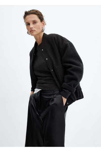 MANGO Woman Jacheta Bomber - Model Oversize pentru Iarna