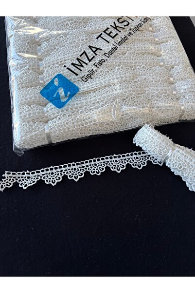 Butik İnce Güpür havlu kenarı dikiş brode Fransız dantel 9 metre boy 2.5 cm e...