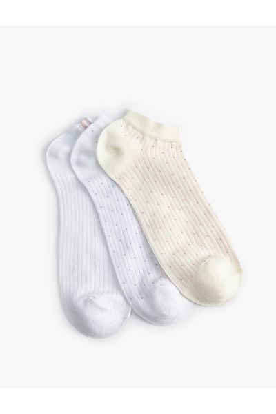 Koton Set of 3 Polka Dot Booties Socks