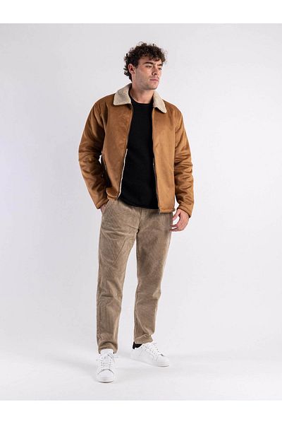 Only & Sons Men's Onsroyce Faux Leather Suede Jacket 22026162 Tan
