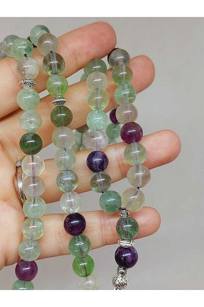 Yasamtohumu Fluorite Stone 99 Prayer Beads 8mm (4701)