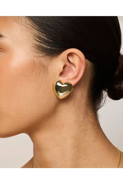 Marlenka Steel Heart Boom Earring