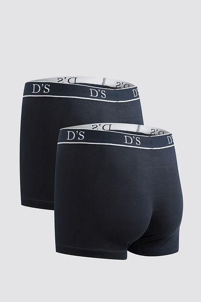 D'S Damat Sötétkék vőlegény - gumírozott derék Lycra nyújtható 2 részes boxerkészlet