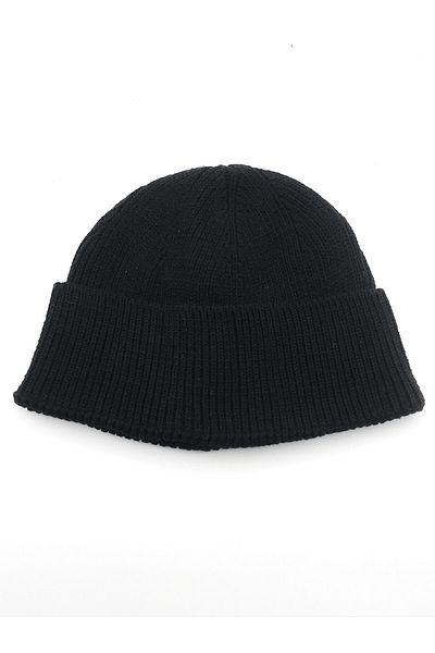 AXE SPORTSWEAR Winter Black Wool Ribbed Raglan Folded Basic Beret Winter Beret