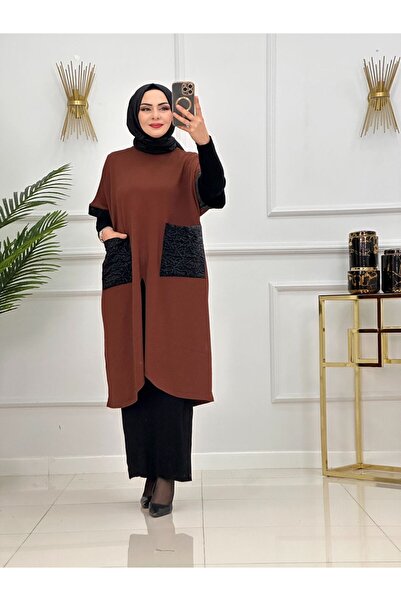 Enans Design Γυναικεία Πλεκτά Ενδύματα Τεσσέτουρ Πόντσο/Τουνίκ