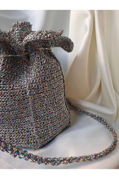 sedef exclusive Sevil Handmade Metalik Şık Elişi Çanta