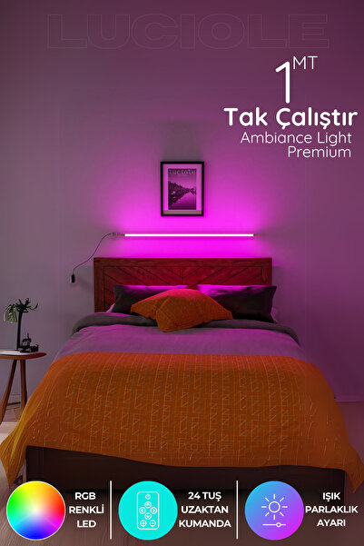 luciole Yatak Tv Üstü Led Lambader Işık Uzaktan Kumandalı Renk Animasyon Yapı...