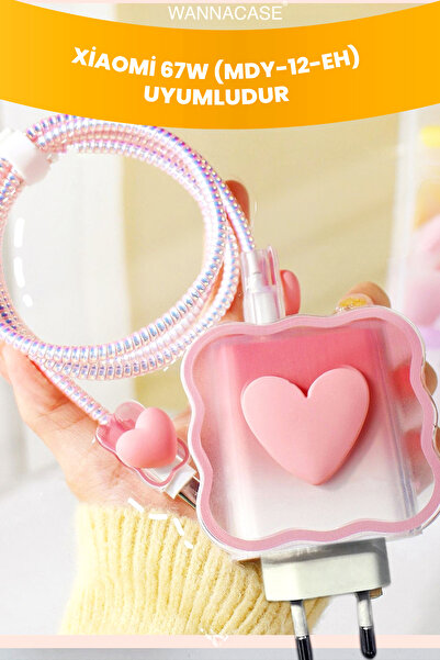 WANNACASE Xiaomi Redmi 67w Uyumlu Şarj Kablosu Ve Şarj Başlığı Koruyucu Kılıf...