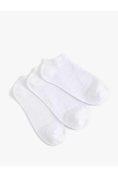 Koton Set of 3 Cotton Blended Invisible Socks - Multicolored