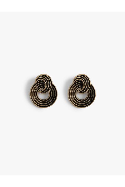 Koton Textured Geometric Earrings