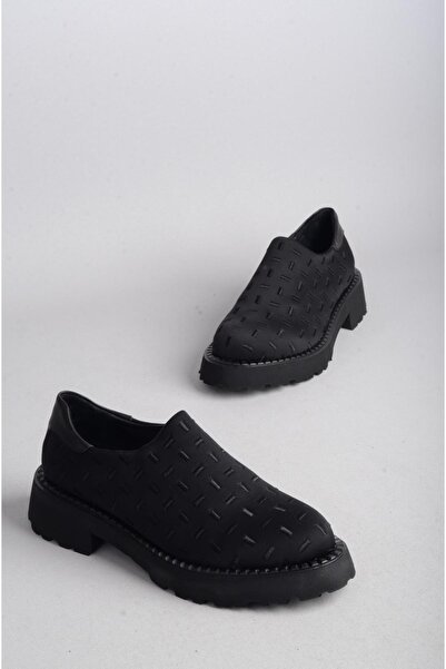 SEÇ KUNDURA Pantofi negri de damă - SEÇ 20802, înălțime toc 4 cm și detaliu elastic