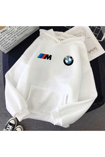 BUY CENTER Βαμβακερό φούτερ με κουκούλα με στάμπα BMW