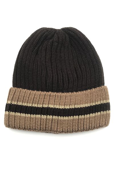 AXE SPORTSWEAR Winter Basic Beret - Soft Knitwear Knit, Wool Fold, Brown, Winter Knitwear Beret