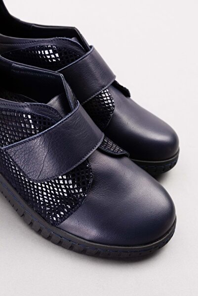 Gondol Hakiki Deri Anatomik Taban Rahat Cırtlı Ayakkabı Ell.7139