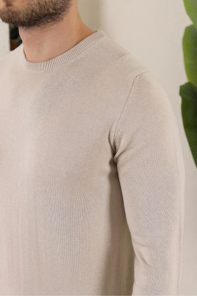 İDS COLLECTİON Men's Crew Neck Fisherman Knitwear Sweater