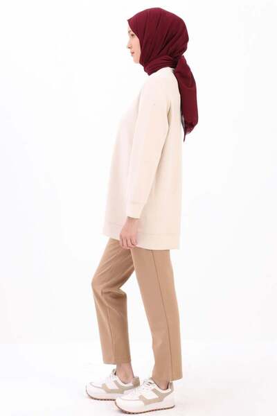 ALLDAY Light Beige-Garni Pleated Tunic