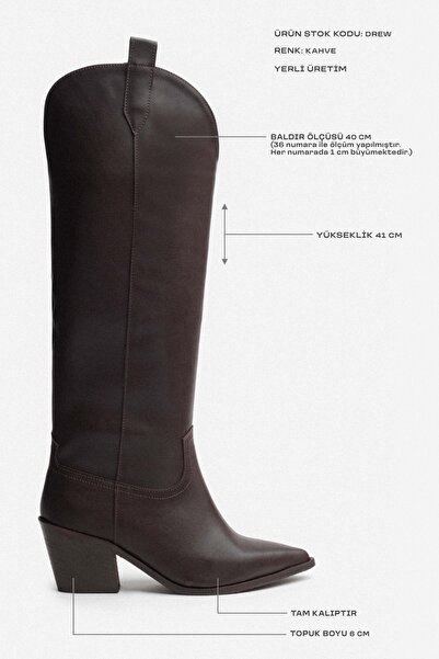 NİŞANTAŞI SHOES حذاء نسائي ذو كعب عالٍ بلون بني غير لامع ومقدمة مدببة من Drew