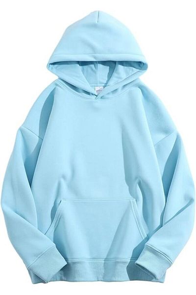 LA GULER Φούτερ Unisex Oversize με κουκούλα βαμβακερή κουκούλα - 3 κλωστές