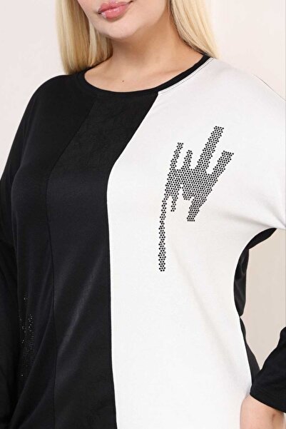 MODA بلوزة حجرية كبيرة الحجم JB 1614213