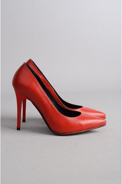 SEÇ KUNDURA 1964 Model Genuine Leather Red Stiletto - 11 cm Heel Length