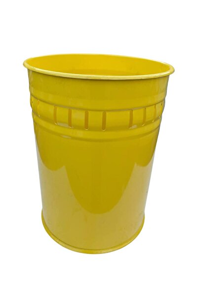 Aksu Metal Metal Yellow under Desk Office Home Garden Cleaning Trash Can