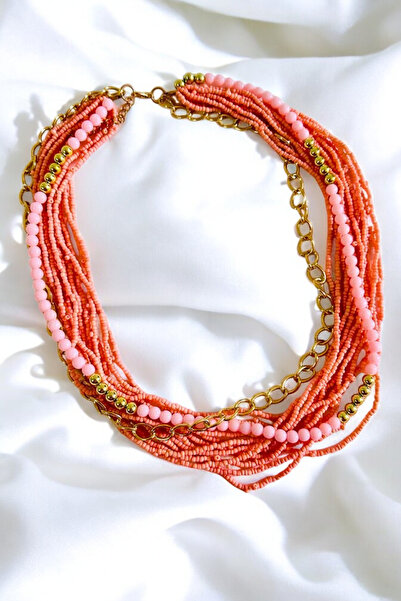 PETEK AKSESUAR ÇOKLU BONCUK ZİNCİR KOLYE