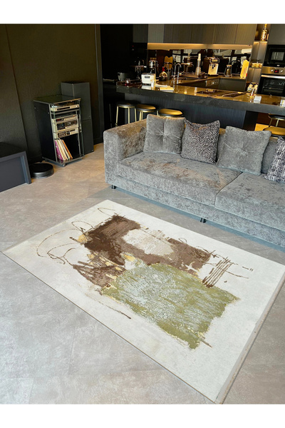 Rugs Modern Halı Barcelona Koleksiyonu Soft Renklerde Soyut Desenli Kreatif M...