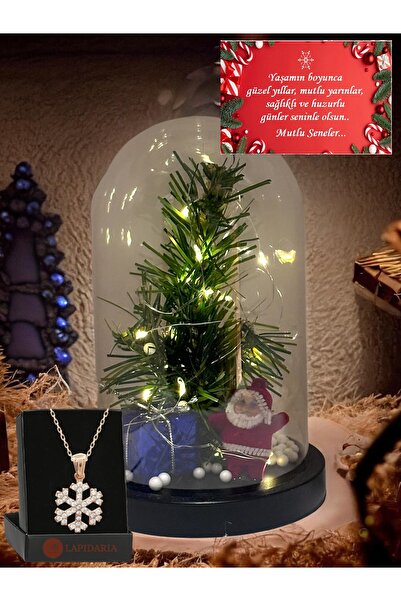 Lapidaria Çam Ağaçlı ve Noel Baba Temalı Yılbaşı  Ağaçlı Süslü Peri Led Işıkl...