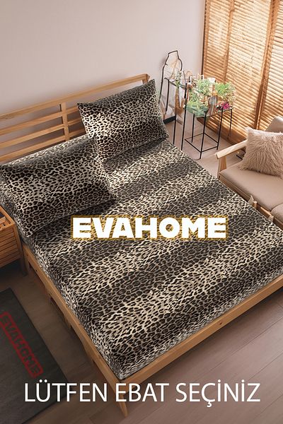 Lorien Leopard Patterned Single/Double/Oversize Elastic Sheet Set