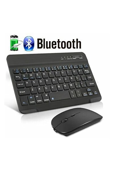 Ozaki Kablosuz Bluetooth Şarjlı Tablet Telefon Pc Uyumlu Klavye Mause Seti Ultra İnce Taşınabilir