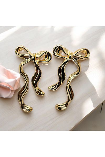 Florencia Bow Ribbon Stylish Women's Earrings |   Elegant and Modern Gift Ribbon Jewelry