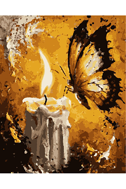 Lamba Cini Sayılarla Boyama Kasnaklı Tablo Seti Fırça Boya Dahil 40x50 MUM