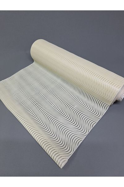 Başak Ev Tekstili Culoarea crem PVC Trim Lace Runner - Acoperire pentru rafturi și dulapuri