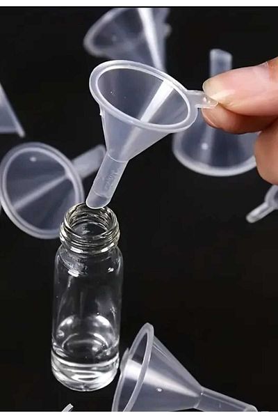 ÇEÇEN HOME (2 Pcs) Mini Plastic Funnel for Perfumes, Essential Oils, Laboratory Craft Supplies