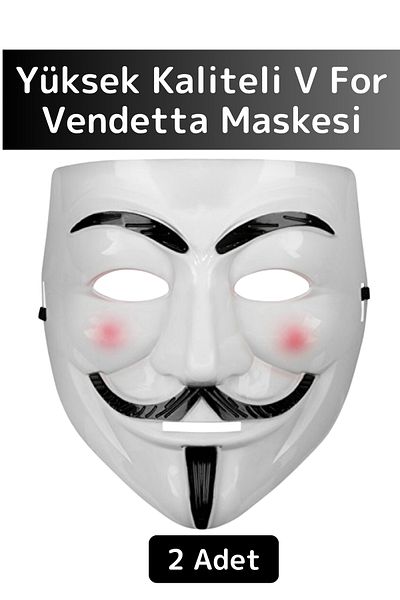 Wintoup زي Fawkes V For Vendetta الفاخر عالي الجودة - قناع مكون من قطعتين للترفيه والاحتفال